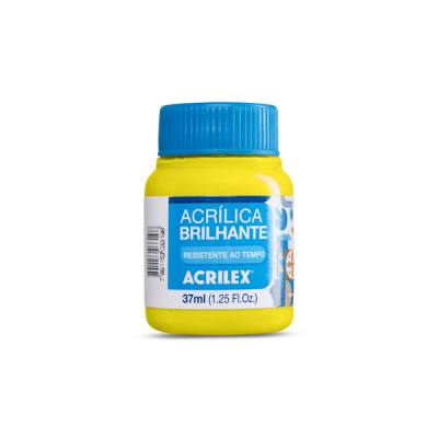 Tinta Acrílica Brilhante 37ml 504-Amarelo Limão